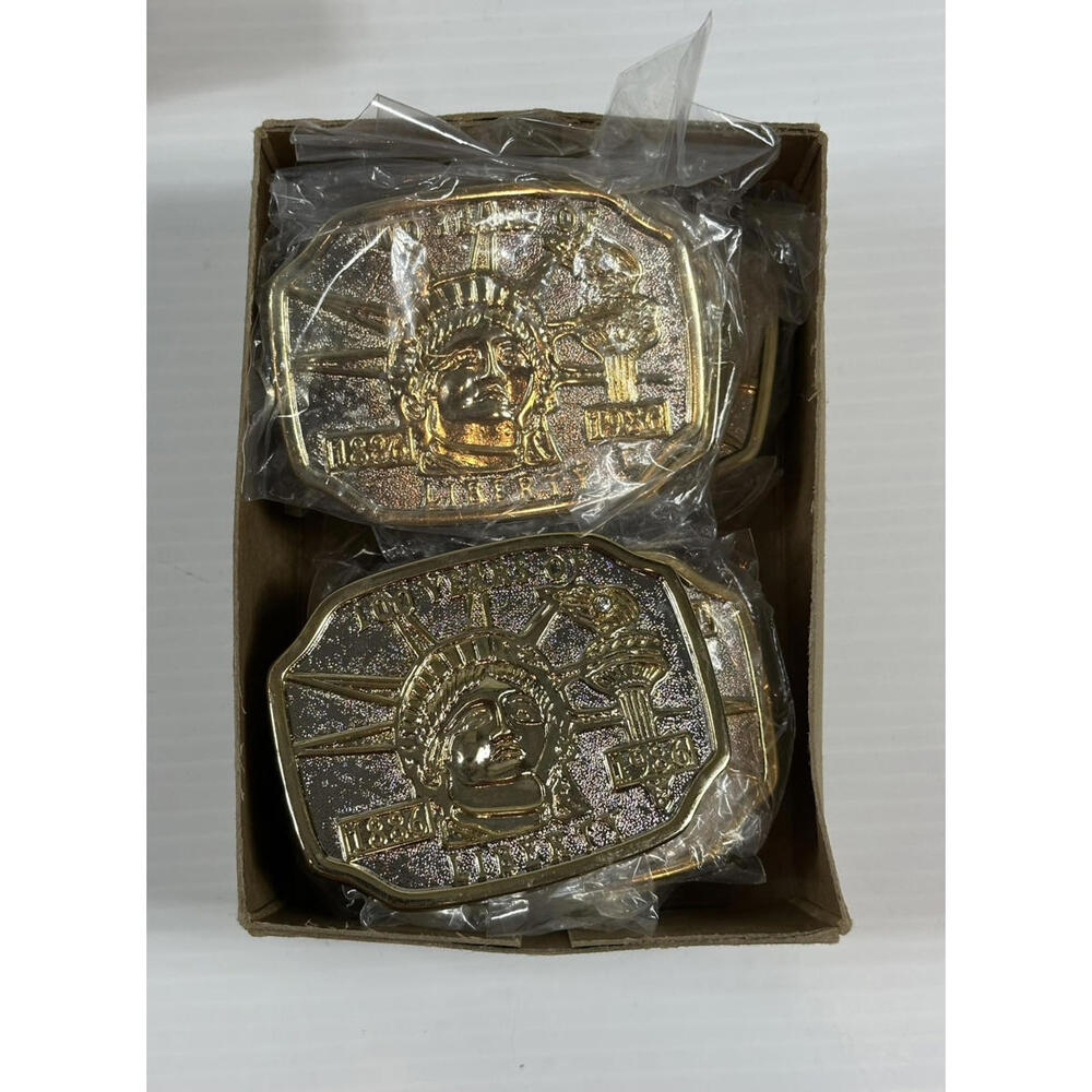 10 Vintage Statue of‎ Liberty 100 Years 1886-1986 Belt Buckles Gold Silver Tone